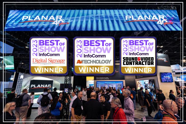 今年会官方网站PLANAR三款产品同时斩获InfoComm最佳展示奖